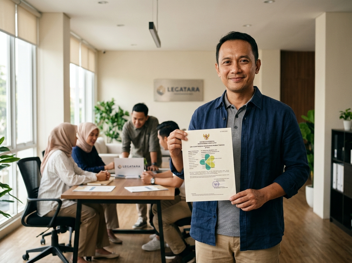 Momen konsultasi Perizinan Kesehatan Rumah Tangga (PKRT) di kantor Legatara